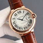 Cartier 18K Gold 42MM Mechanical Movement Crocodile Leather Bracelet Watch affordable luxury watch replicas USA